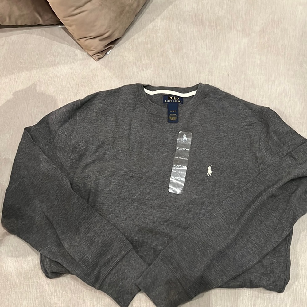 Men’s polo thermal grey